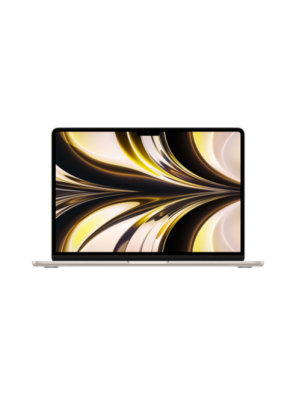 Apple MacBook Air 13-inch : M2 chip with 8-core CPU and 8-core GPU, 256GB - Starlight - (APL MLY13T/A MACBOOK AIR 13 M2 256 STR)